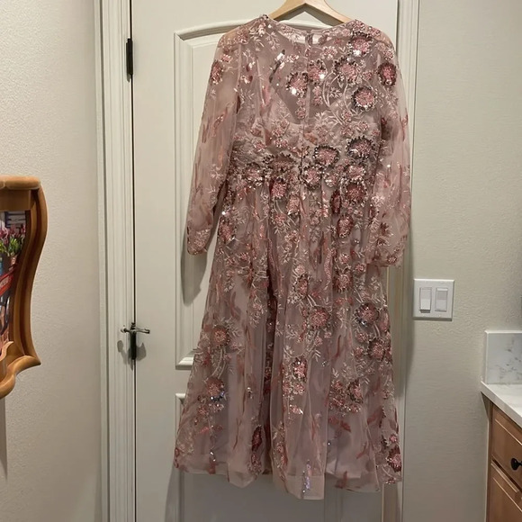 NWT Mac Duggal woman's floral pink beaded gorgeous gown - Picture 4 of 14